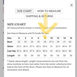 David's Bridal Dress Size Chart